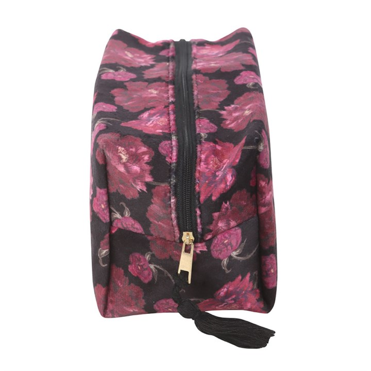Dark Romance Floral Print Makeup Bag