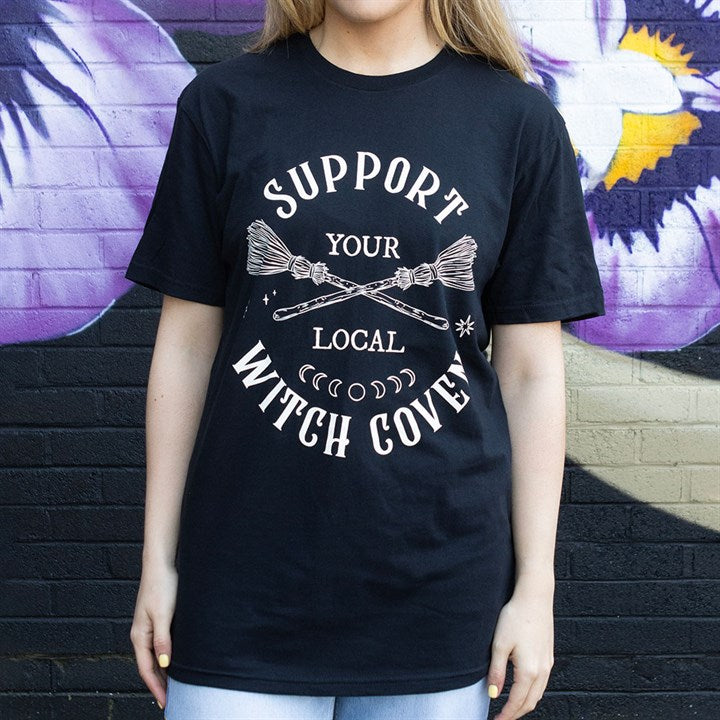 Support Your Local Witch Coven Unisex T-shirt Size XL