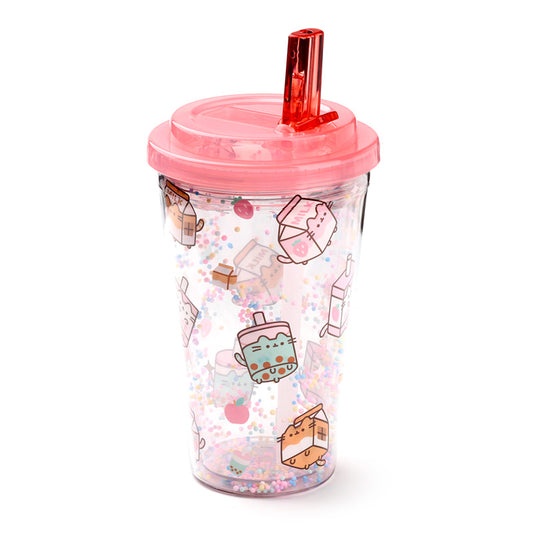 Pusheen Sips Shatterproof Double Walled Cup with Lid & Straw