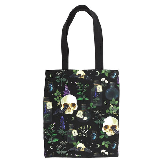 Venom & Vines Print Polycotton Tote Bag