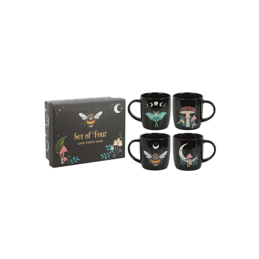 Set of 4 Dark Forest Mugs