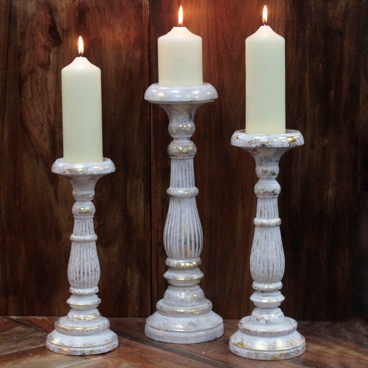 White Gold Candle Stand