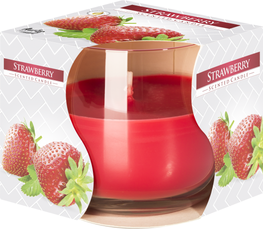 Strawberry Scented Glass Jar Candle