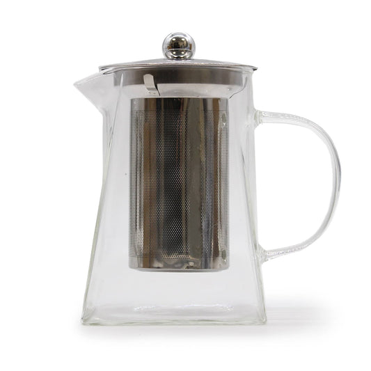 Contemporary Tower Shape Glass Infuser Teapot 750ml