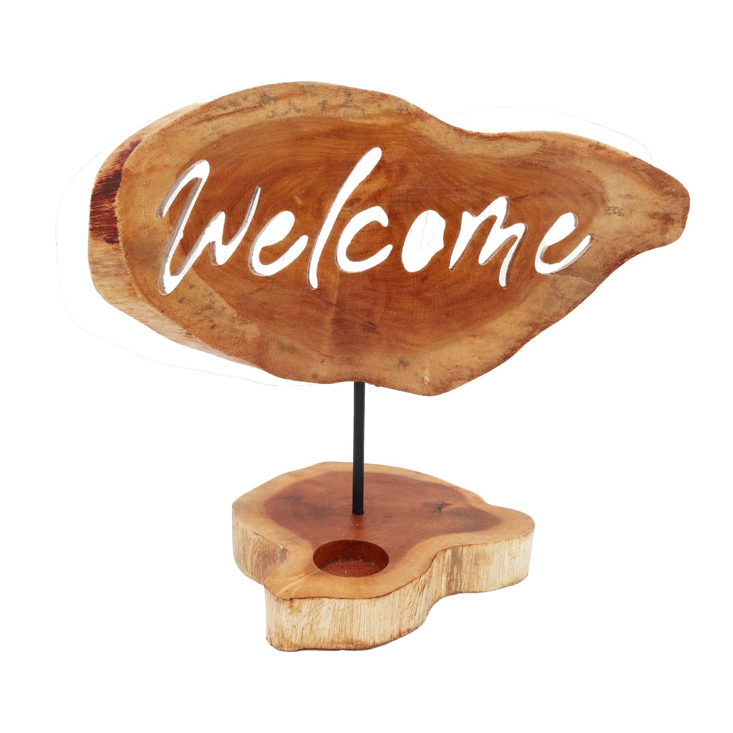 Welcome Candle Holder Sign