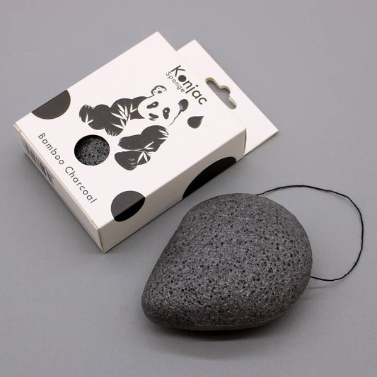 Teardrop Konjac Sponge - Bamboo Charcoal