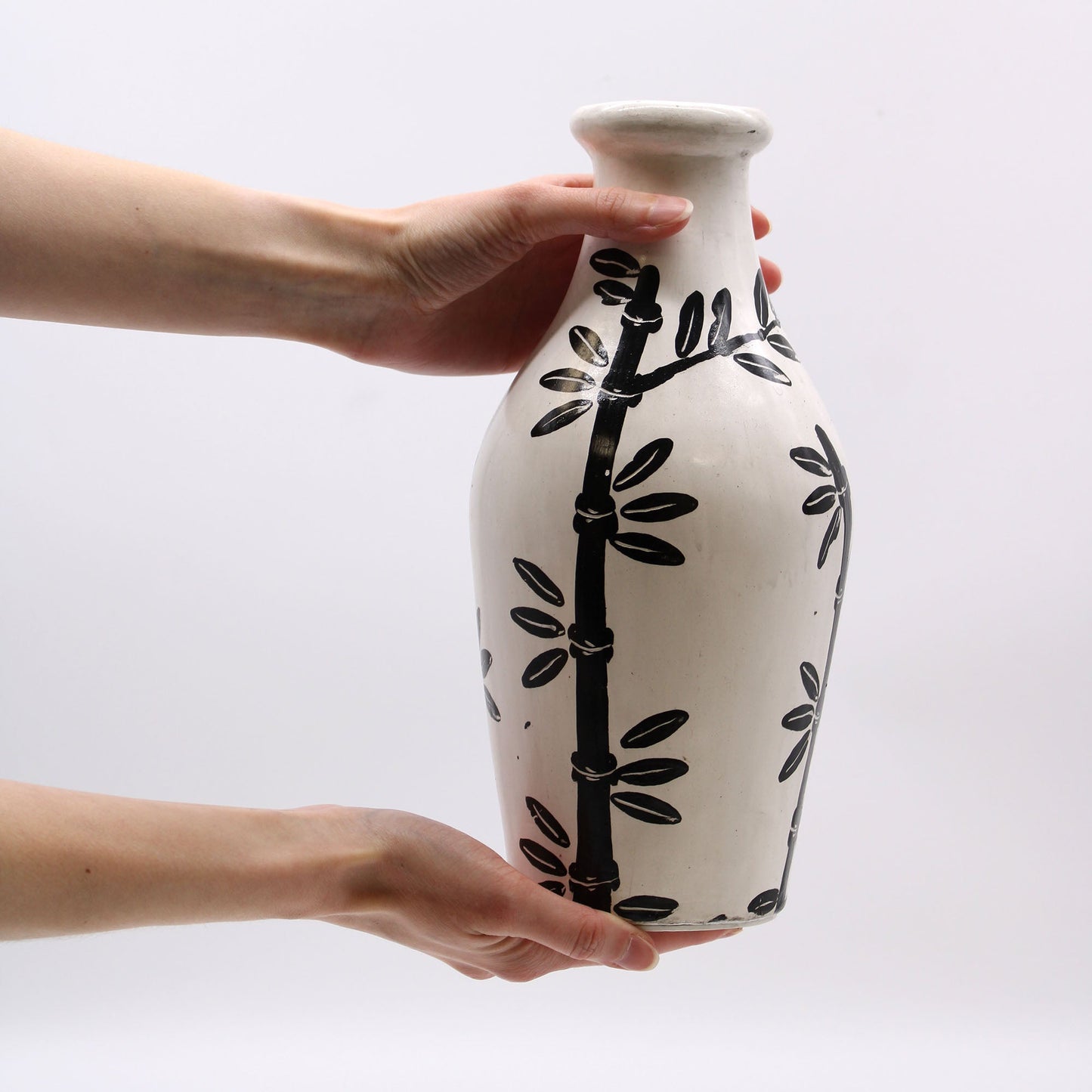 Bamboo Motif Shaped Vase - Natural
