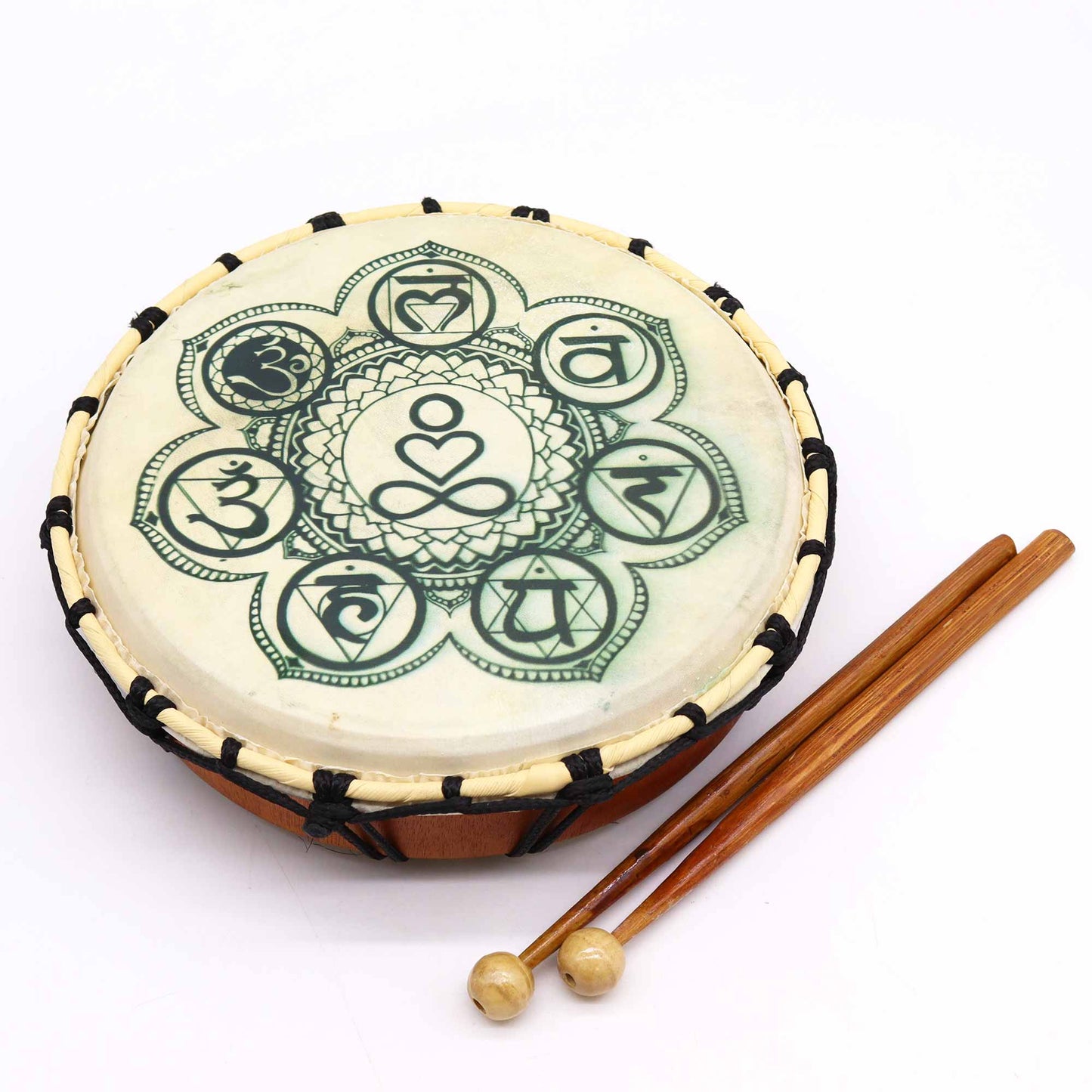 Chakra Shamanic Drum with Sticks - 25cm