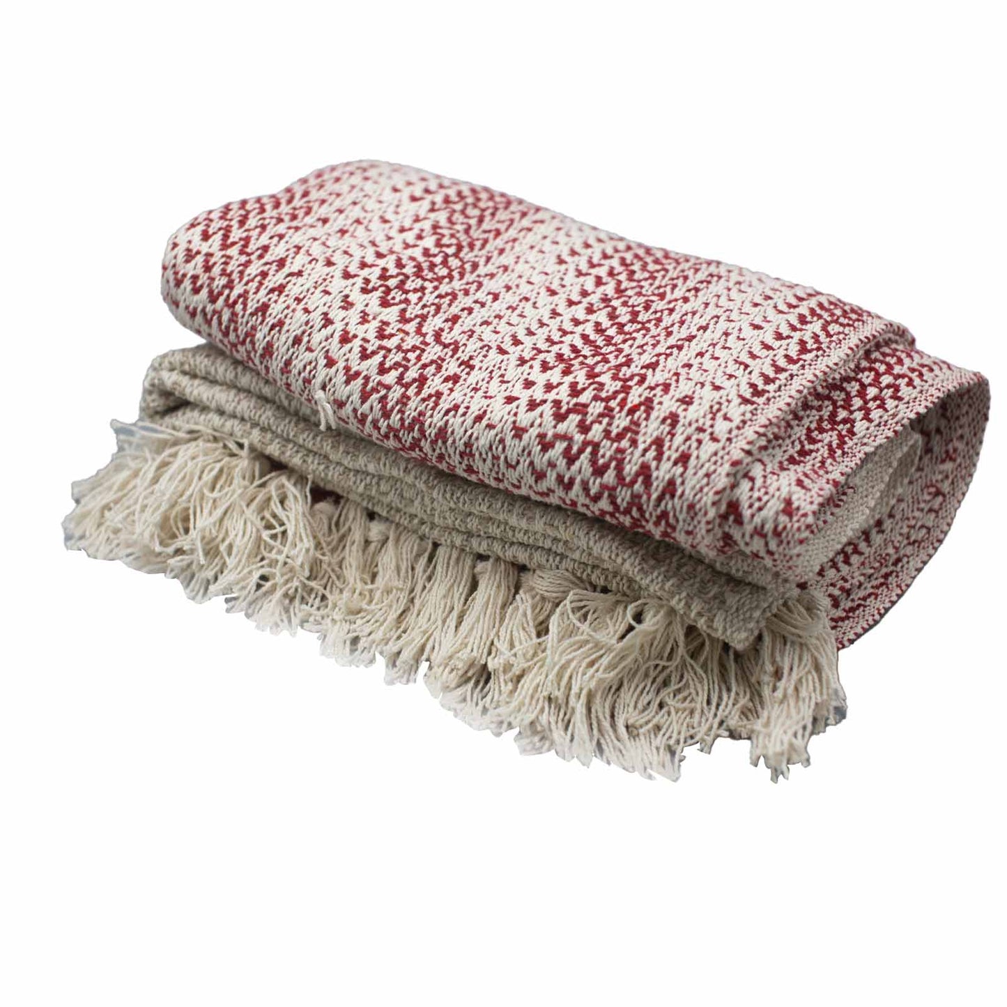 Ruby Two Tone Boho Comfort Throw