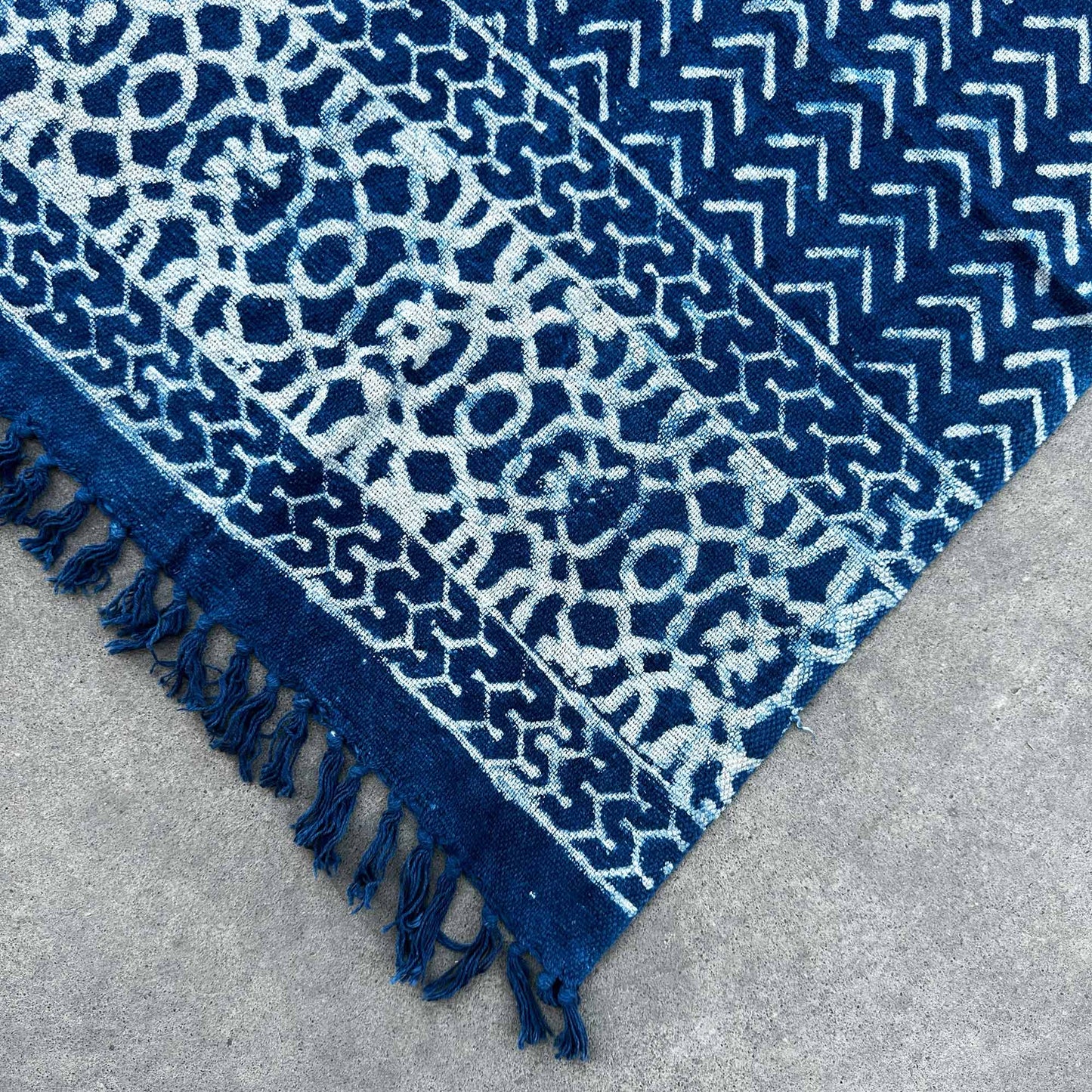 Handmade Indigo Throw - Seedha Arrows