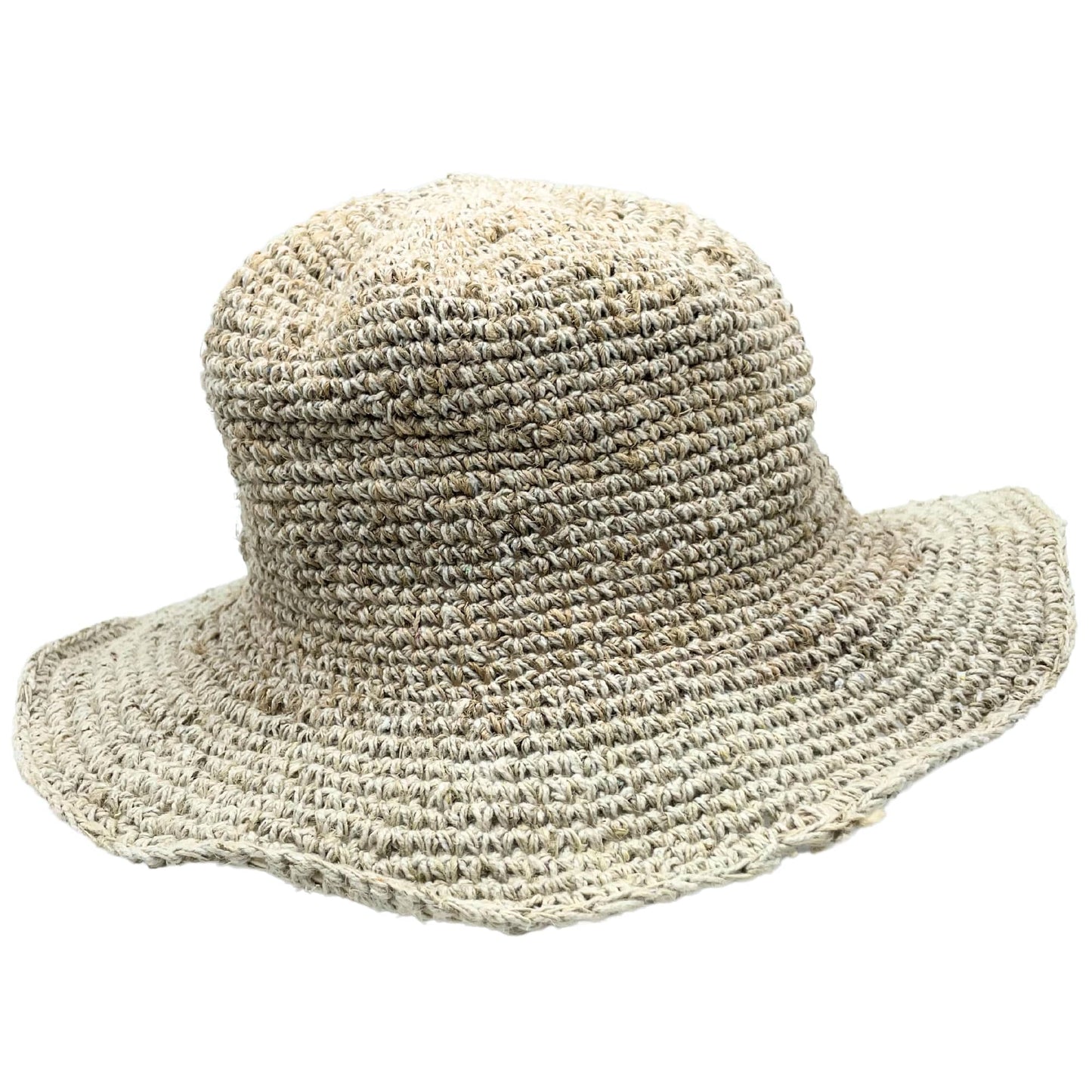 Hand-Knited Hemp & Cotton Floppy Hat