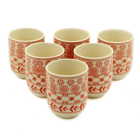 Set of 6 Herbal Tea Cups - Amber