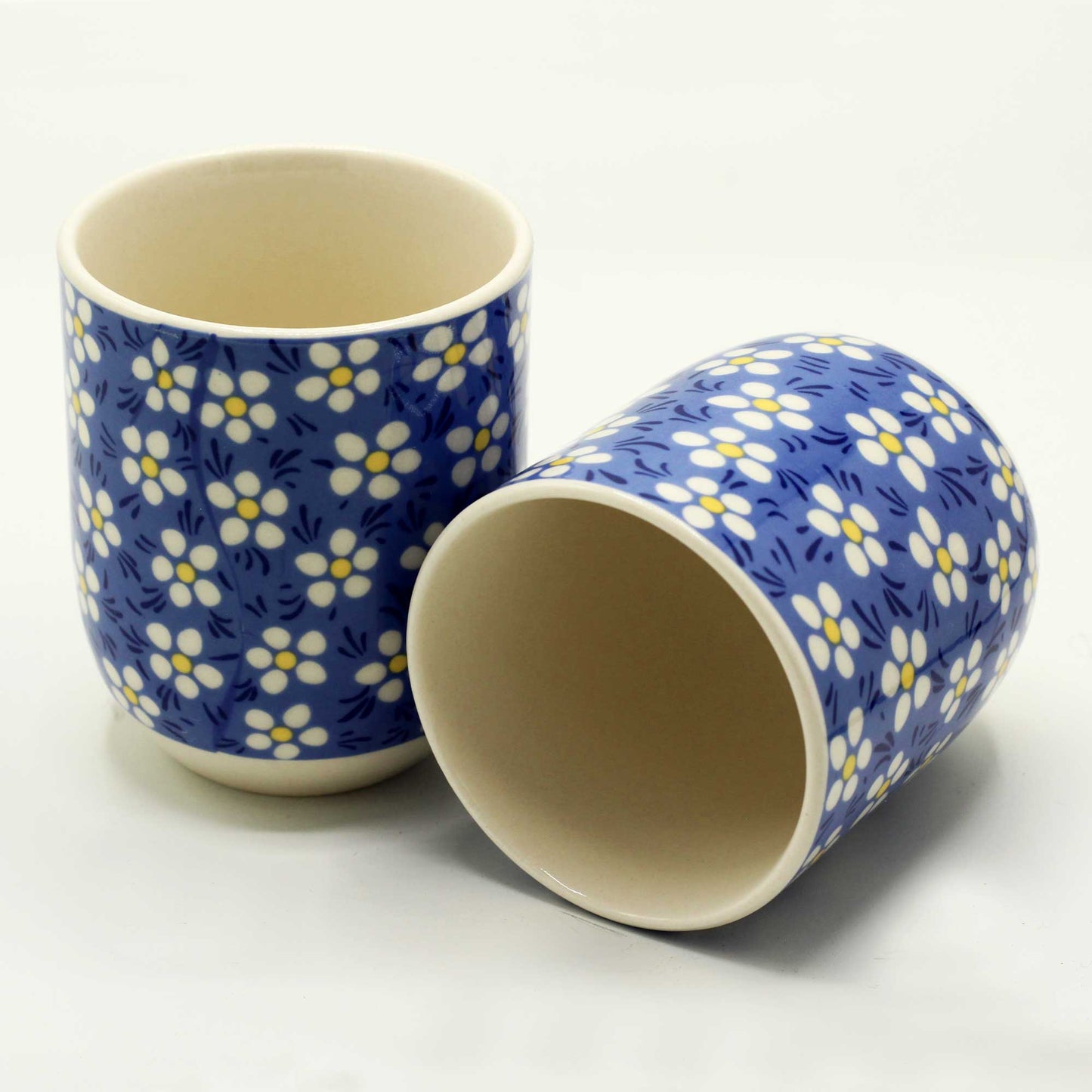 Set of 6 Herbal Tea Cups - Blue Daisey