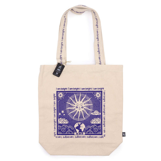 Hop Hare Tote Bag - I am Bright - 10oz Cotton canvas