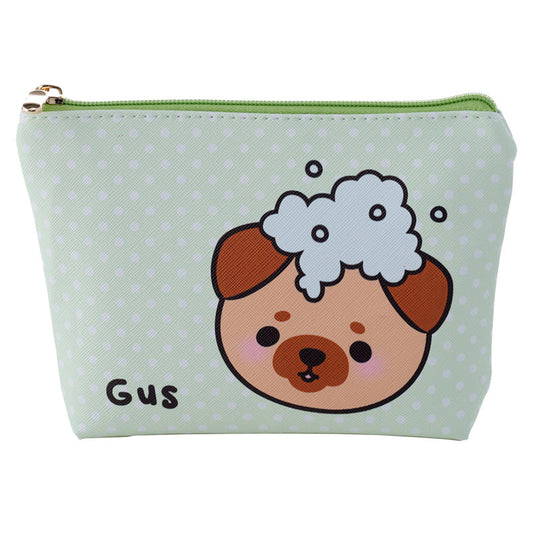 Adoramals - Gus the Pug Small PVC Toiletry Makeup Wash Bag