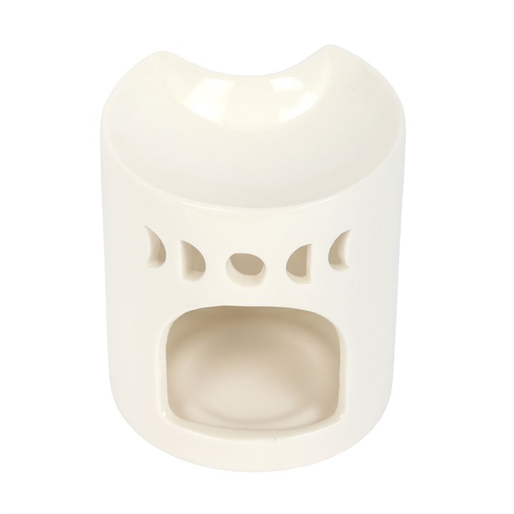White Crescent Moon Oil Burner