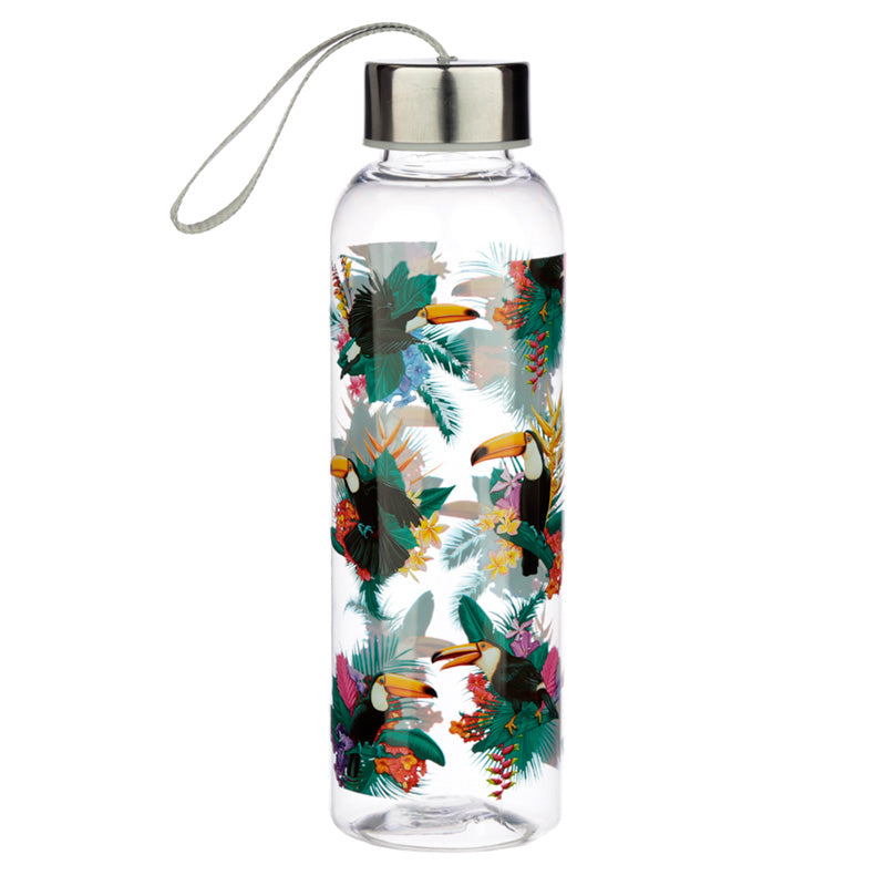 Toucan Party Water Bottle with Metallic Lid 500ml
