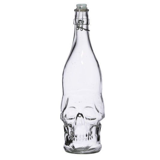 Skull Glass Water Bottle 1L