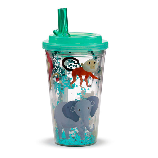 Zooniverse Shatter Resistant Double Walled Cup with Lid & Straw