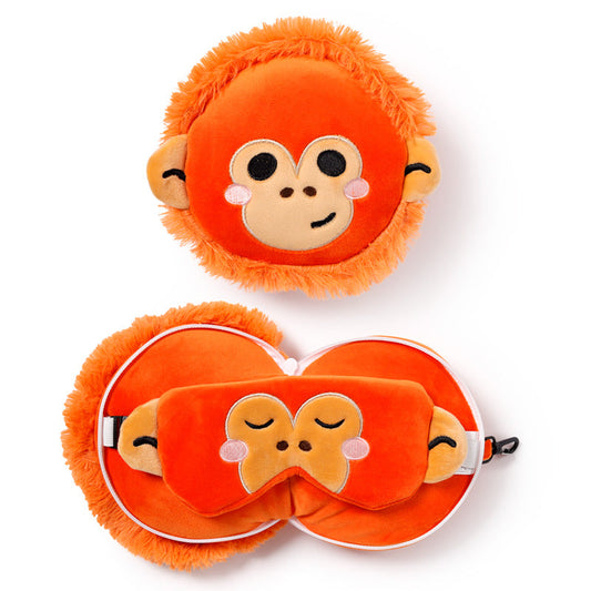 Adoramals - Orangutan Travel Pillow & Eye Mask