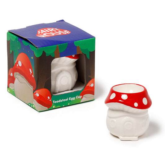 Fairy Toadstool House Ceramic Egg Cup