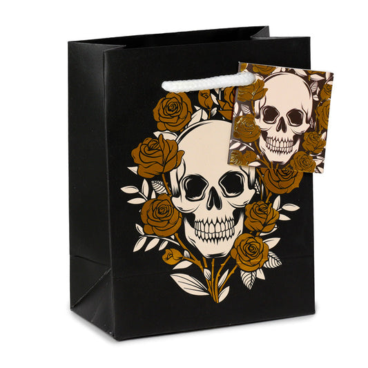 Skulls & Roses Small Metallic Gift Bag