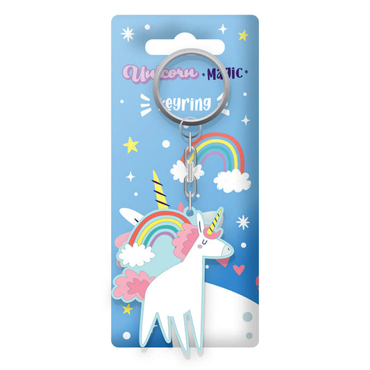 PVC Keyring - Unicorn Magic Pink