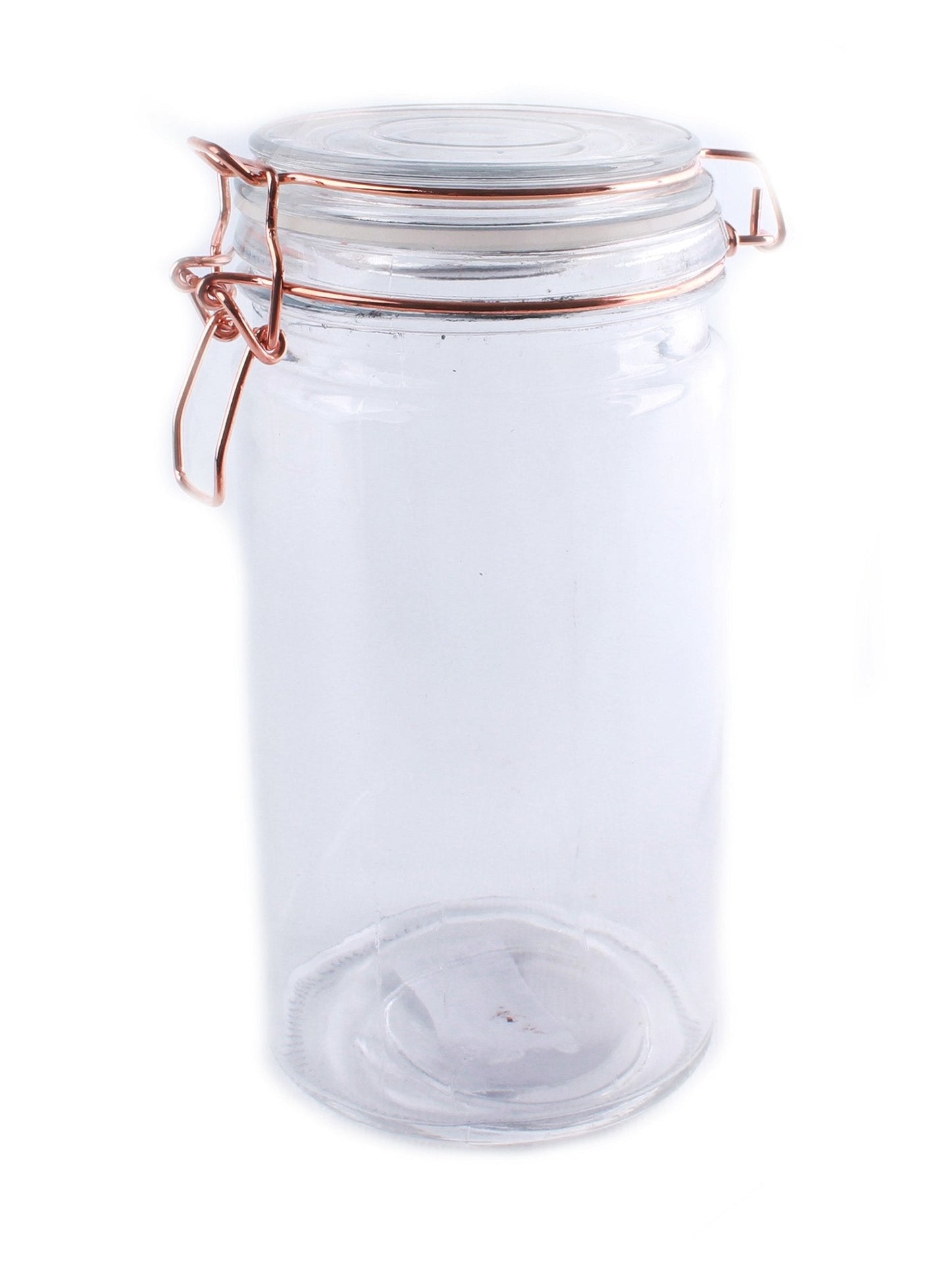 Storage Jar, Glass with Copper Wire Fastening
