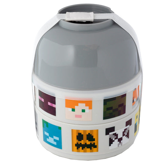 Minecraft Faces Round Stacking Bento Lunch Box