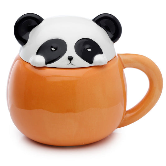 Adoramals - Panda Peeping Lid Ceramic Lidded Animal Mug