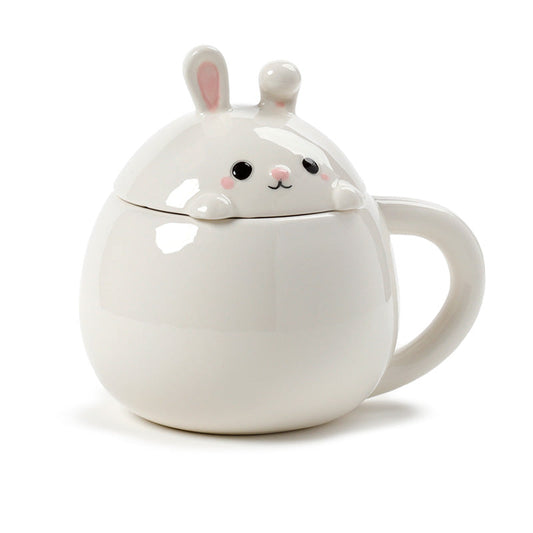 Adoramals Rabbit Ceramic Lidded Animal Mug