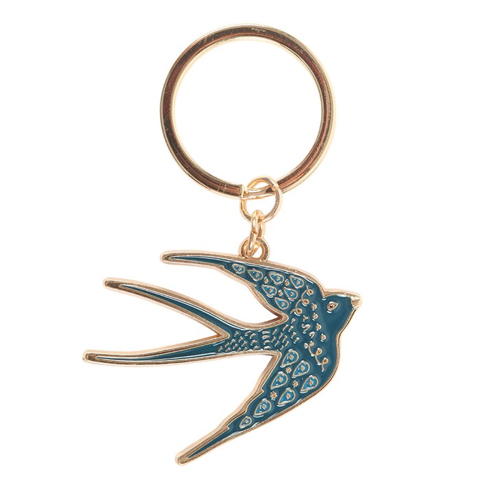 Blue Spread Your Wings Swallow Keyring