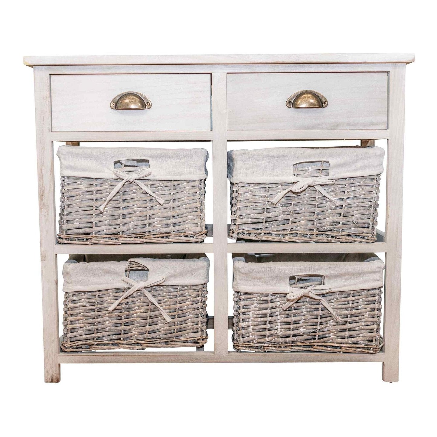 Douglas 2 Drawers Grey Wood Grain Effect Cabinet