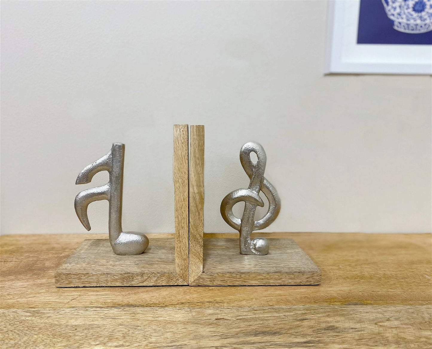Set of Two Musical Note Bookends