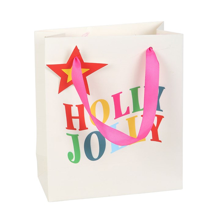 23cm Holly Jolly Gift Bag