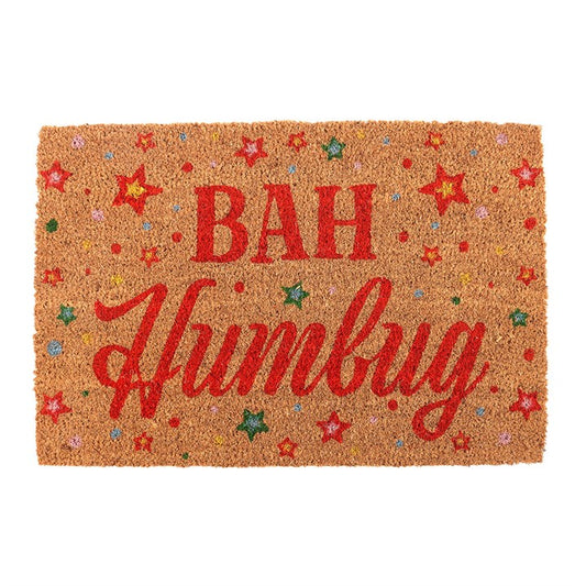 Natural Bah Humbug Christmas Doormat
