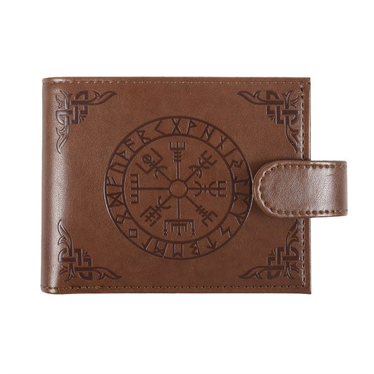 Viking Compass Faux Leather Wallet