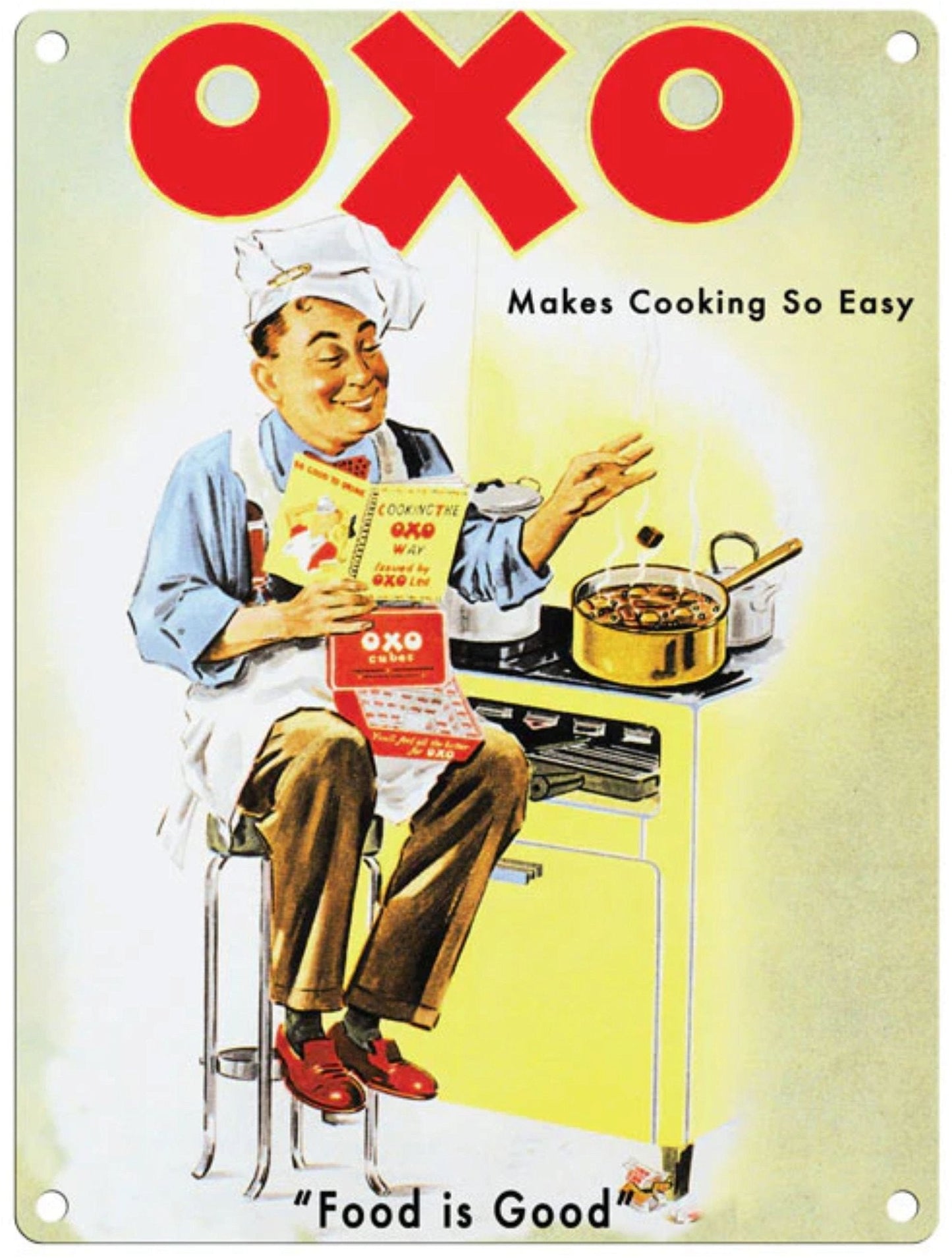 Small Metal Sign 45 x 37.5cm Vintage Retro Oxo