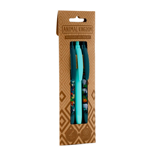 Animal Kingdom Recycled ABS 3 Piece Pen Set
