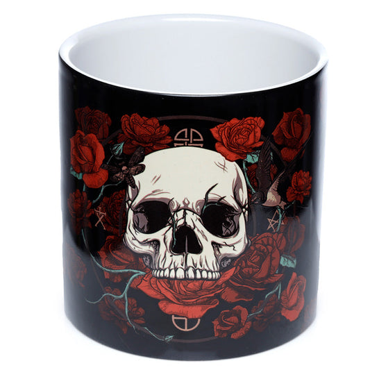 Skulls & Roses Large Ceramic Indoor Plant Pot