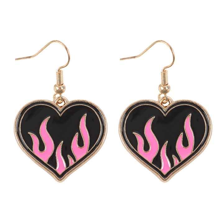 Burning Heart Earrings