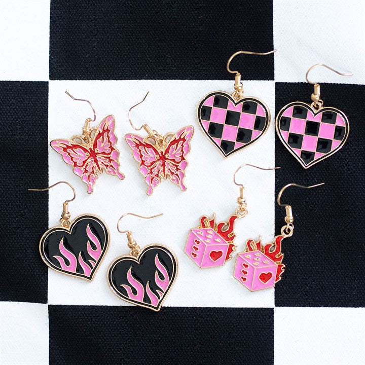 Burning Heart Earrings