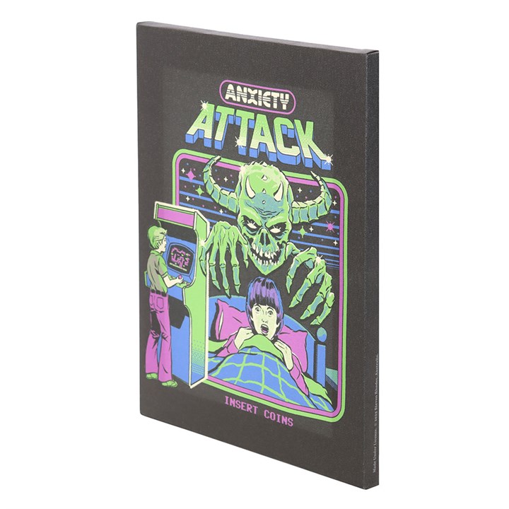 19x25cm Anxiety Attack Canvas Plaque by Steven Rhodes