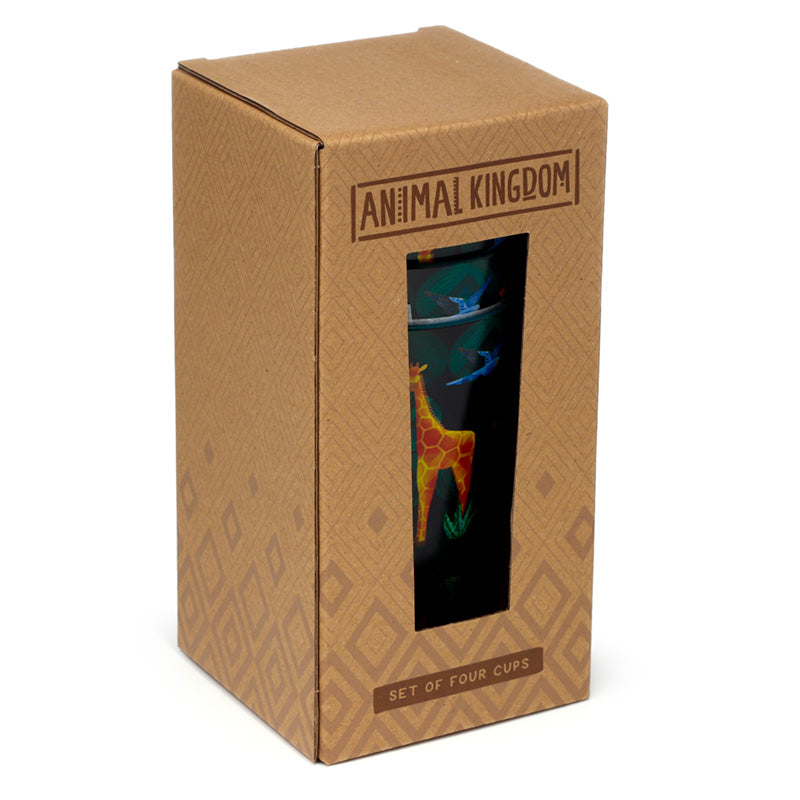 Animal Kingdom Recycled RPET Set of 4 Picnic Cups