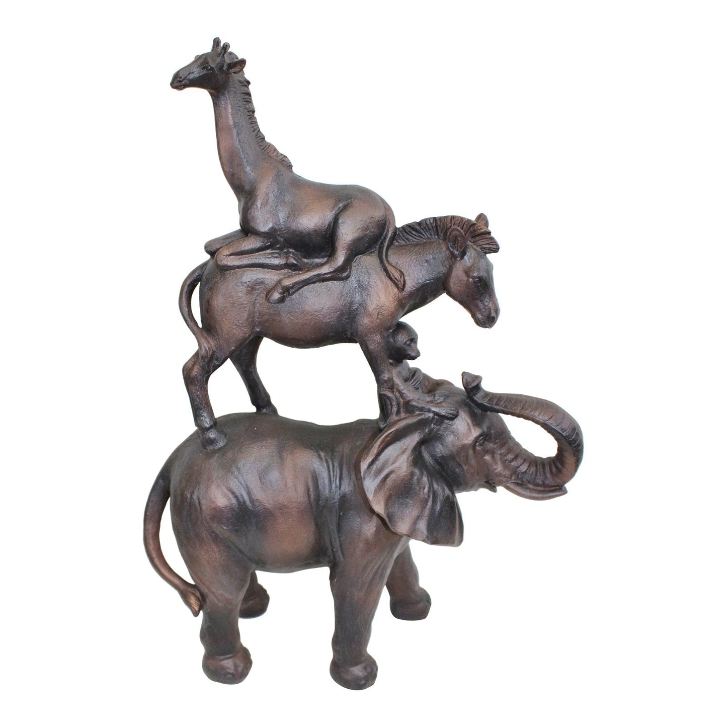 Bronze Effect Stacking Animals Ornament