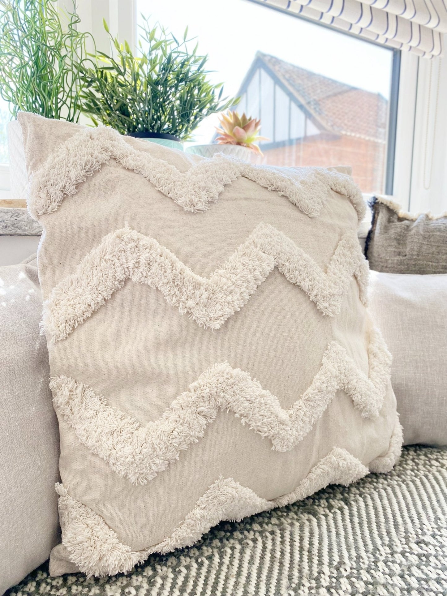 Chevron Tufted Scatter Cushion