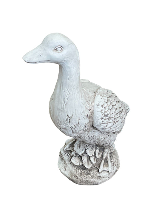 Stone Effect White Duck Statue