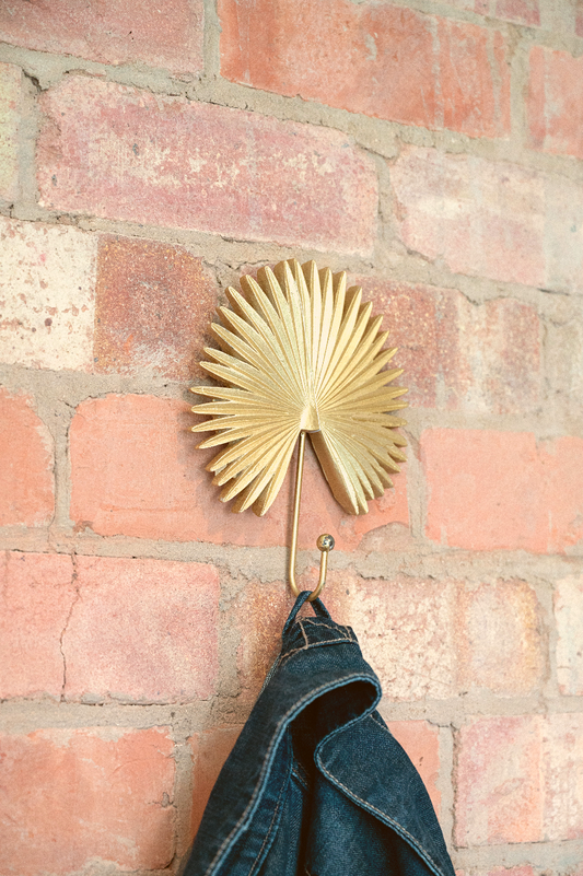 Gold Fan Wall Hook 19cm