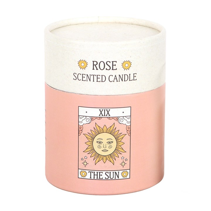 The Sun Vintage Tarot Rose Candle