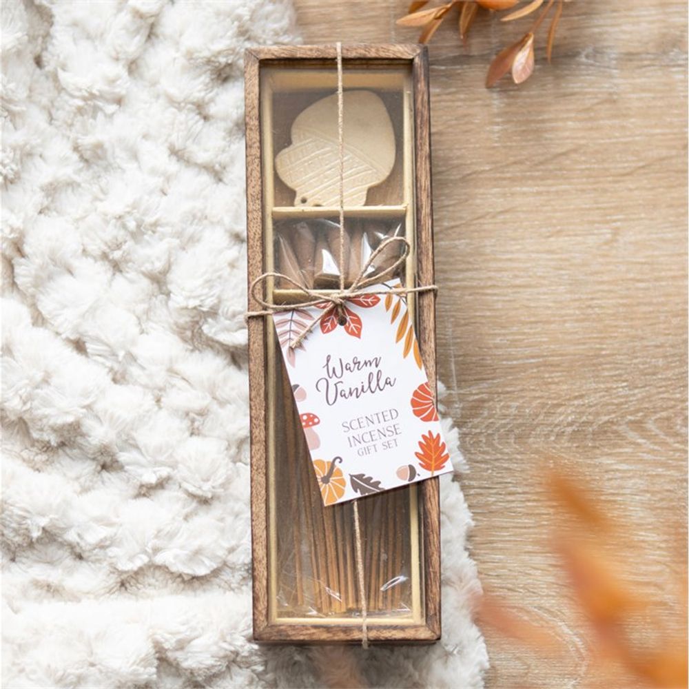 Autumn Acorn Warm Vanilla Incense Gift Set